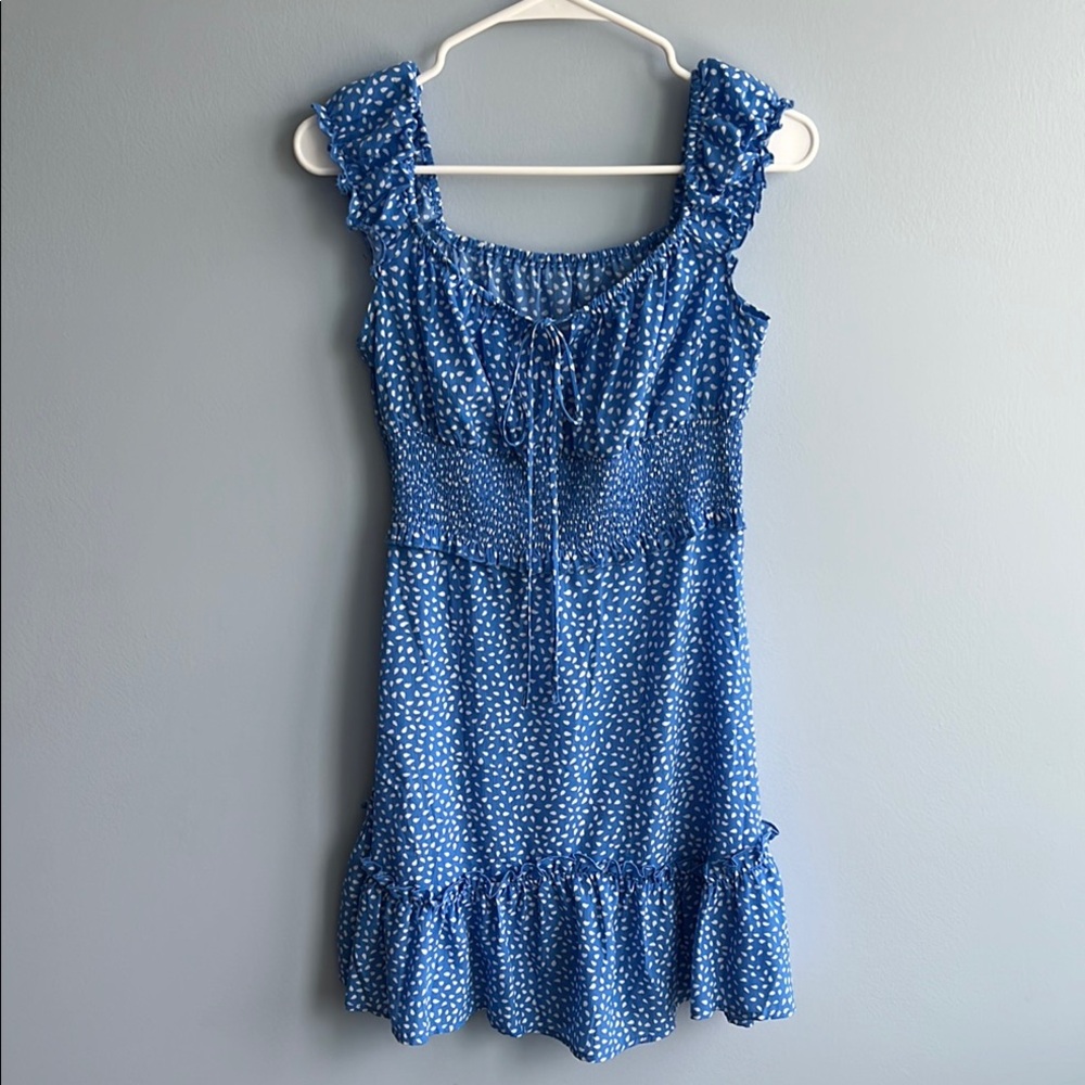 Blue Polka Dot Kids Dress